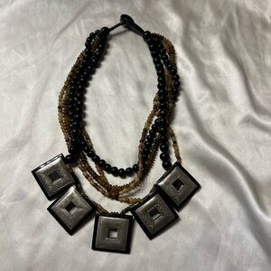 Multi strand statement necklace